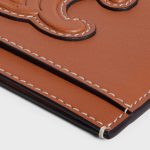 CARD HOLDER CUIR TRIOMPHE IN SHINY CALFSKIN TAN - Image 4